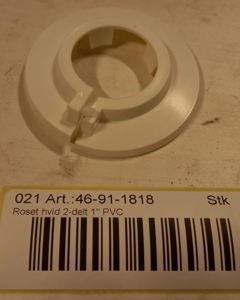 Rosette white 2-part 1" PVC